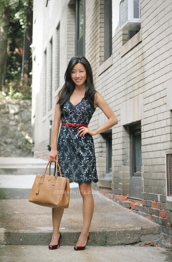 navy lace dress