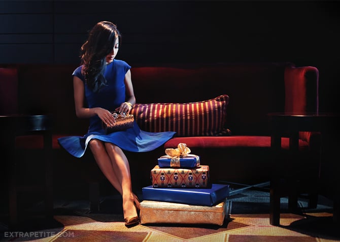 Ted Baker blue velvet dress