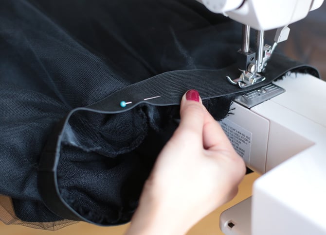 tulle skirt elastic waist DIY2