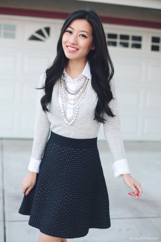 ann taylor dot sweater skirt2