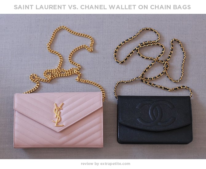 chanel vs ysl saint laurent wallet on chain purse review