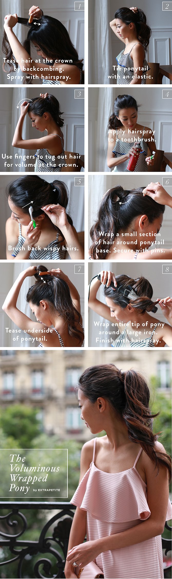 DIY hair tutorial volume ponytail
