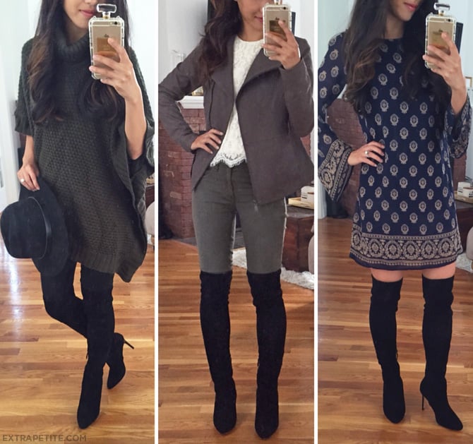 how to style over the knee boots petite