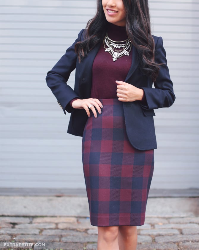 business formal outfit blazer pencil skirt