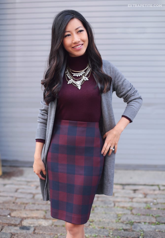 work outfit pencil skirt long cardigan