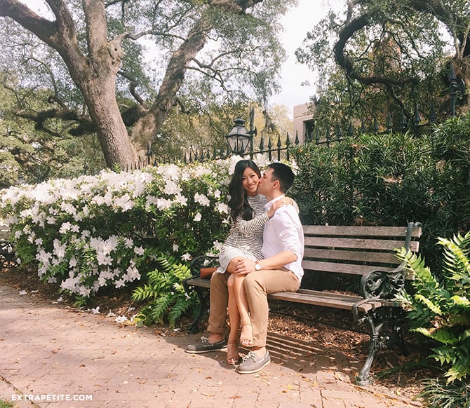 charleston college courtyard spring south carolina