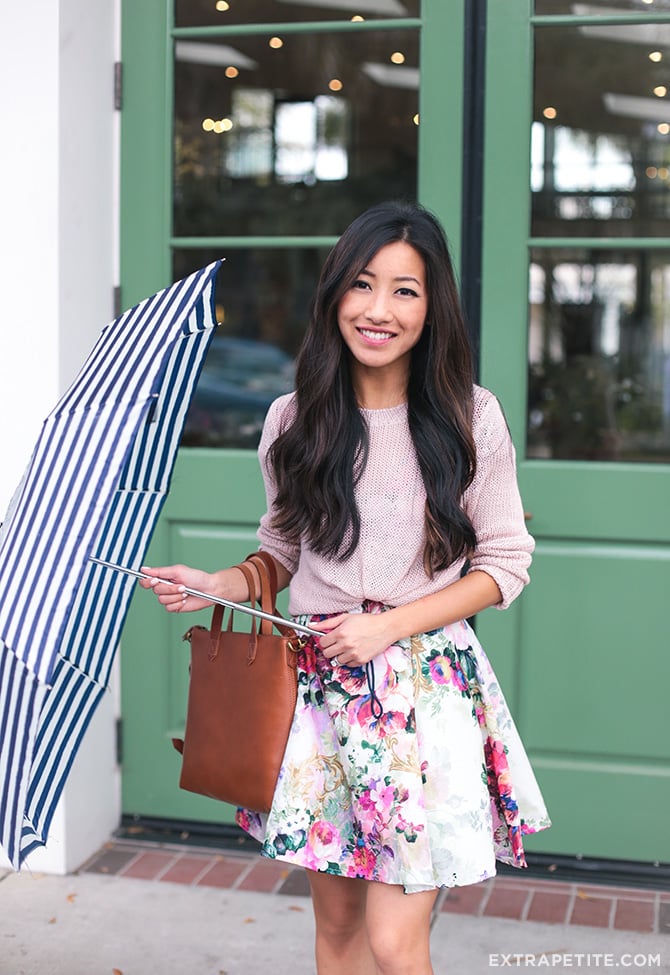 spring fashion_extra petite floral dress outfit