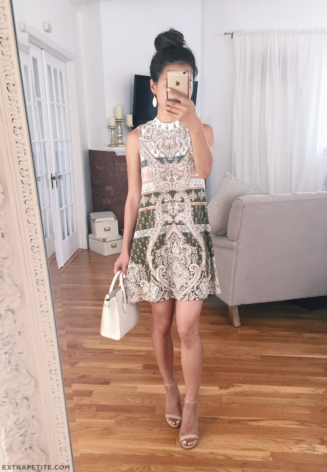 paisley printed swing dress petite fashion