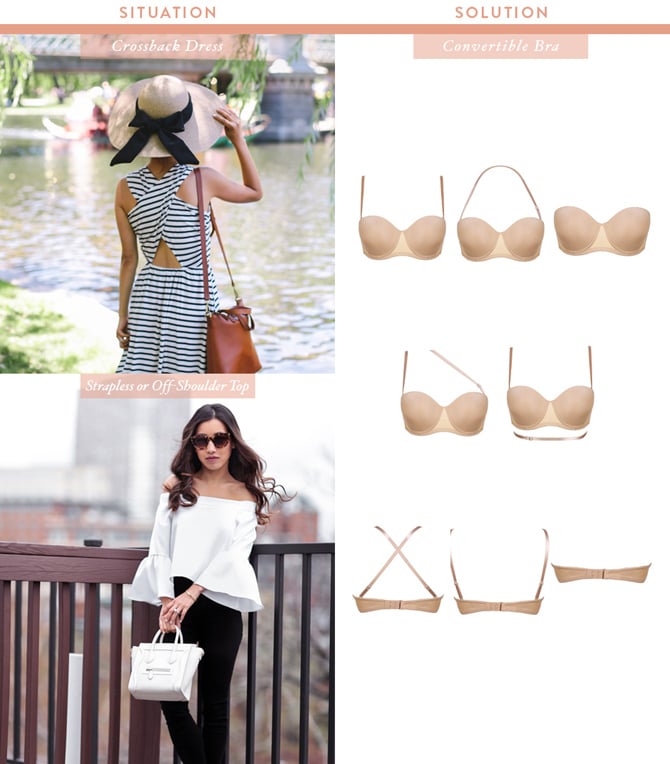 convertible bra_what to wear under a strapless off shoulder top