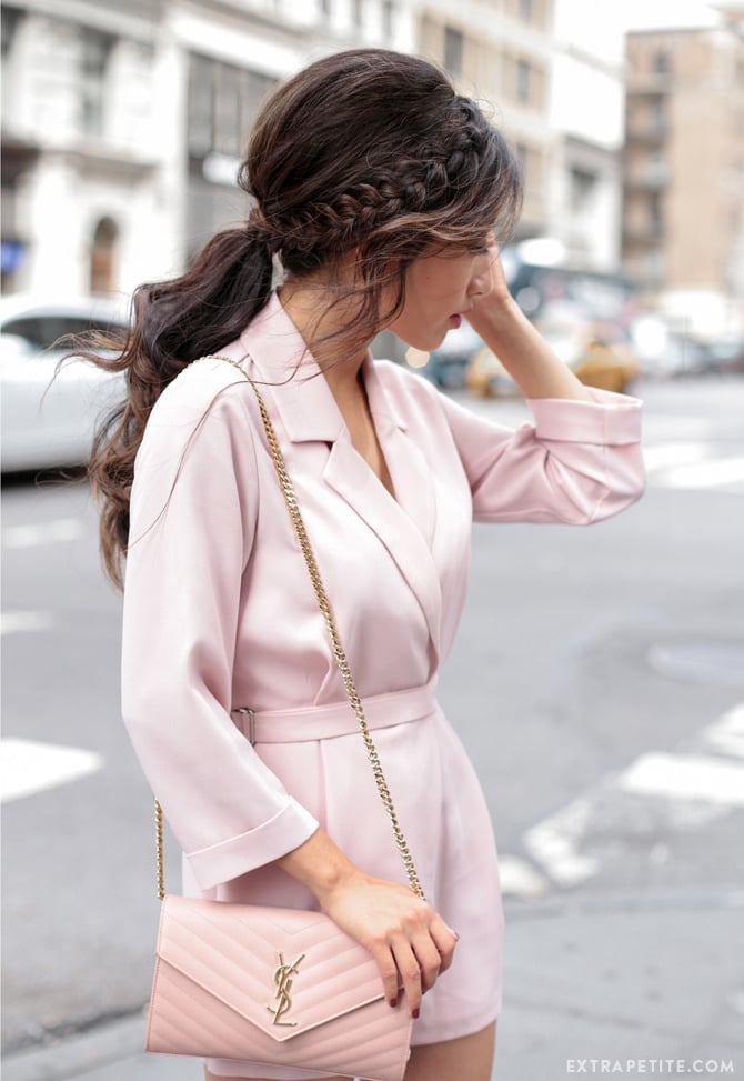 wavy braid ponytail tutorial topshop petite romper