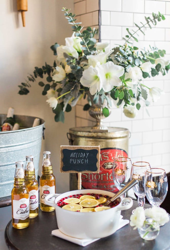 stella artois beer cidre holiday party cocktails