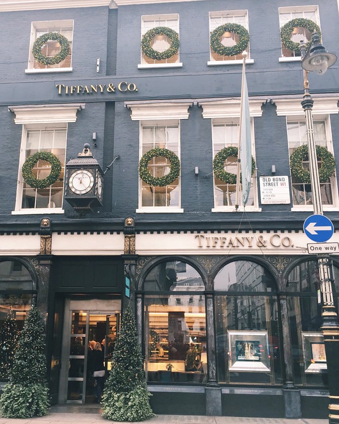 visiting london during holidays tiffany co bond street