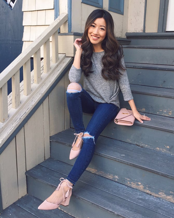 gibson twist tee halogen iris block heel pumps