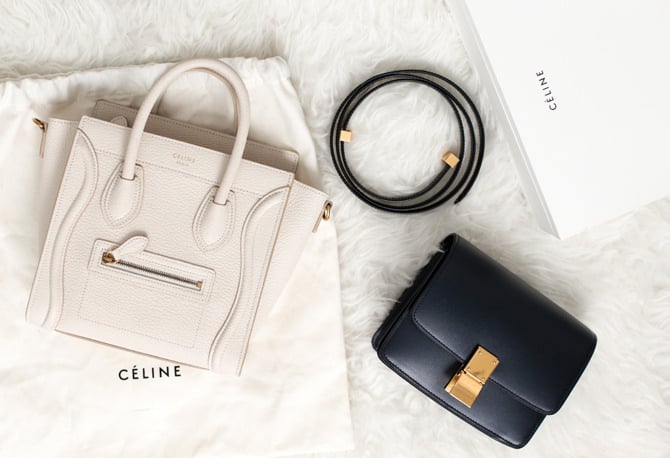 celine luggage nano small mini box bag review
