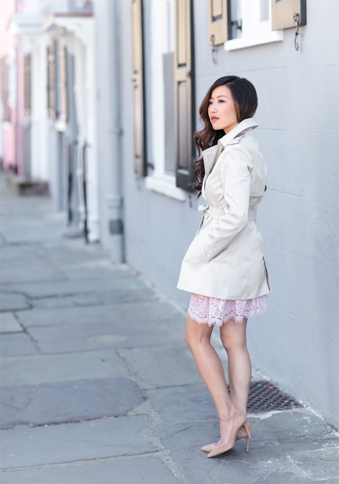 express petites classic trench coat review