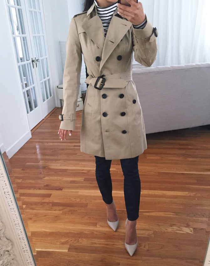 Burberry sandringham classic khaki trench coat petite review