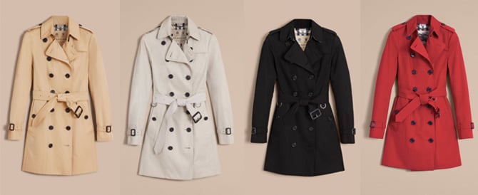 burberry heritage sandringham womens trench coat colors