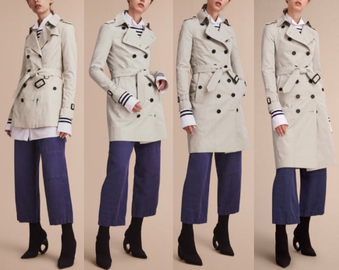 burberry heritage womens trench coat different lengths