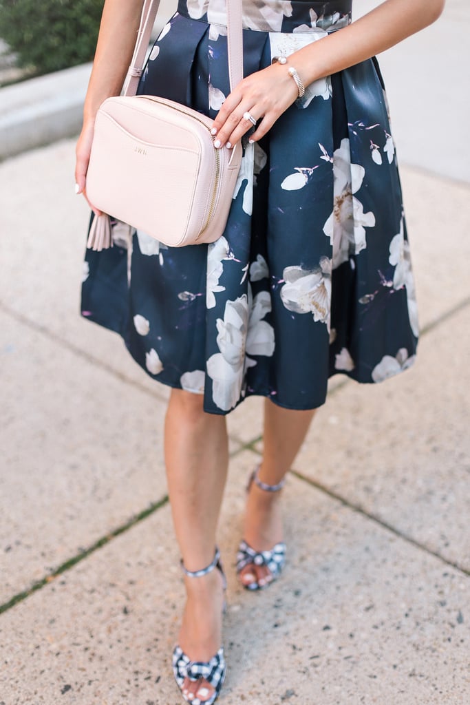 floral skirt ginham shoes FS-4