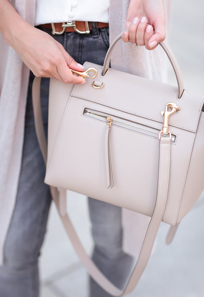 The Céline Belt bag is one of the most underrated styles in the designer purse world. Extra Petite shares this minimalist, sharp, and lightweight bag.