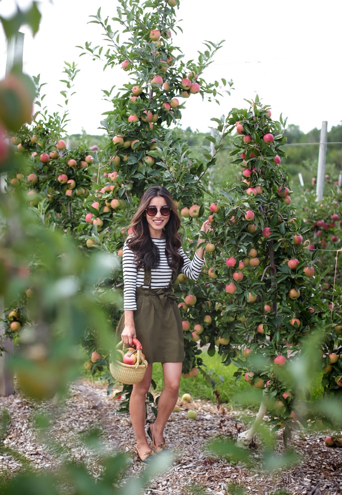 cute fall apple picking outfit extra petite fashion blog