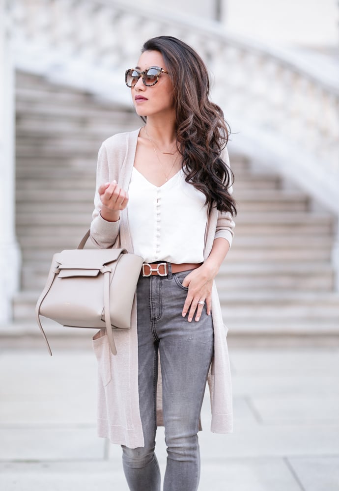 The Céline Belt bag is one of the most underrated styles in the designer purse world. Extra Petite shares this minimalist, sharp, and lightweight bag.