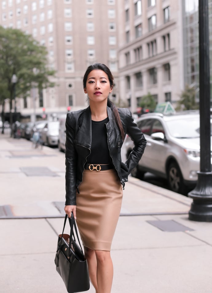 black leather jacket classic petite fashion