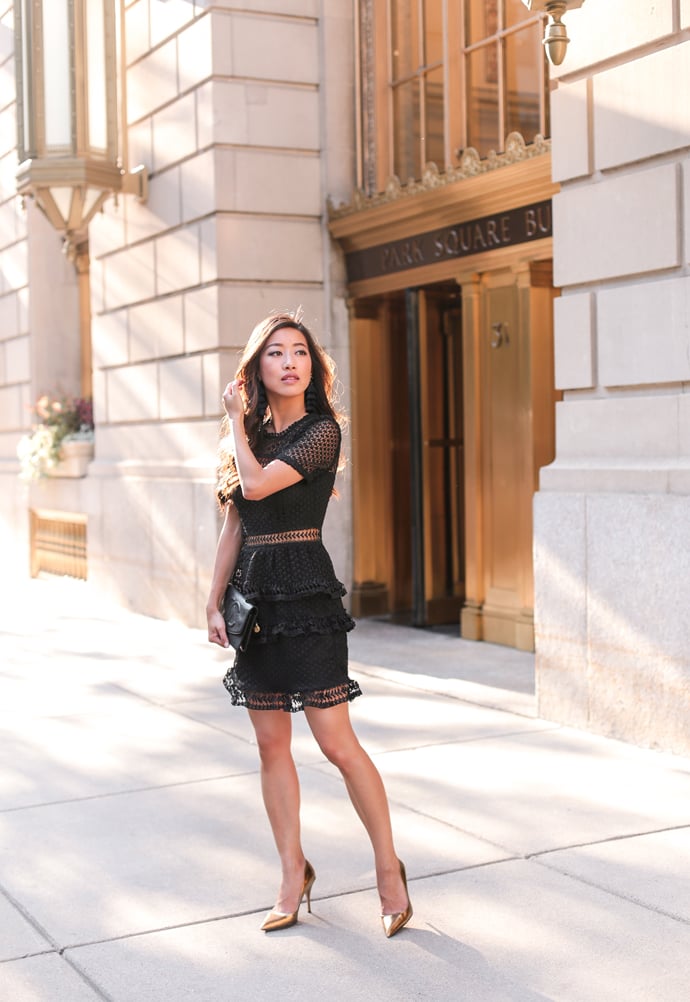 fall wedding guest lace party dress on a budget