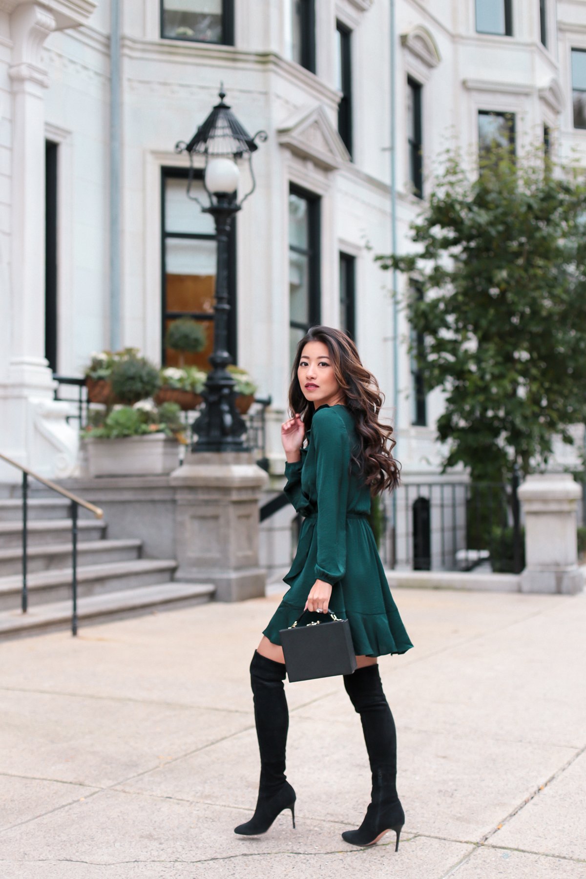 how to style over the knee boots for petite women