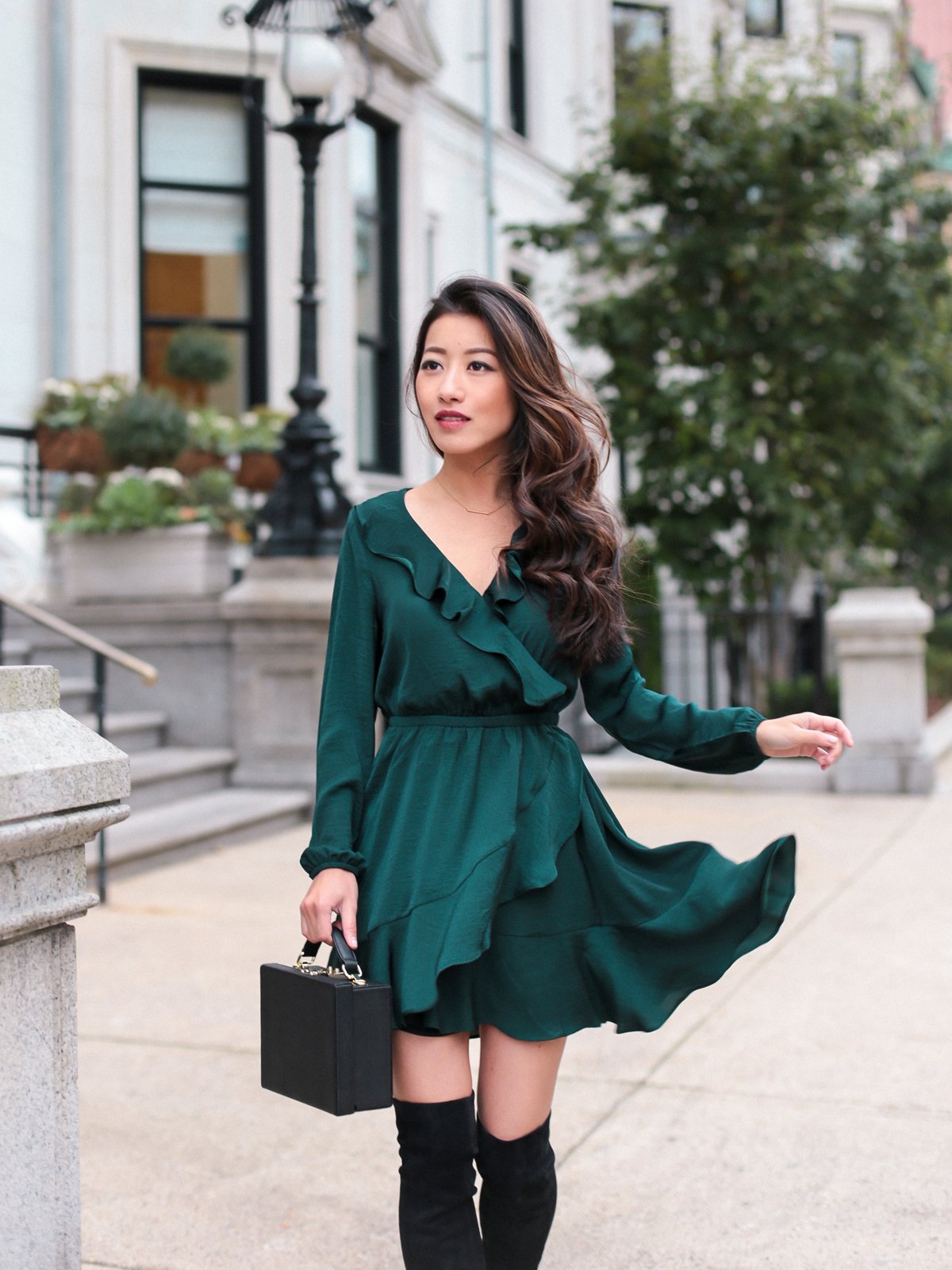 petite fit and flare wrap dress fall fashion