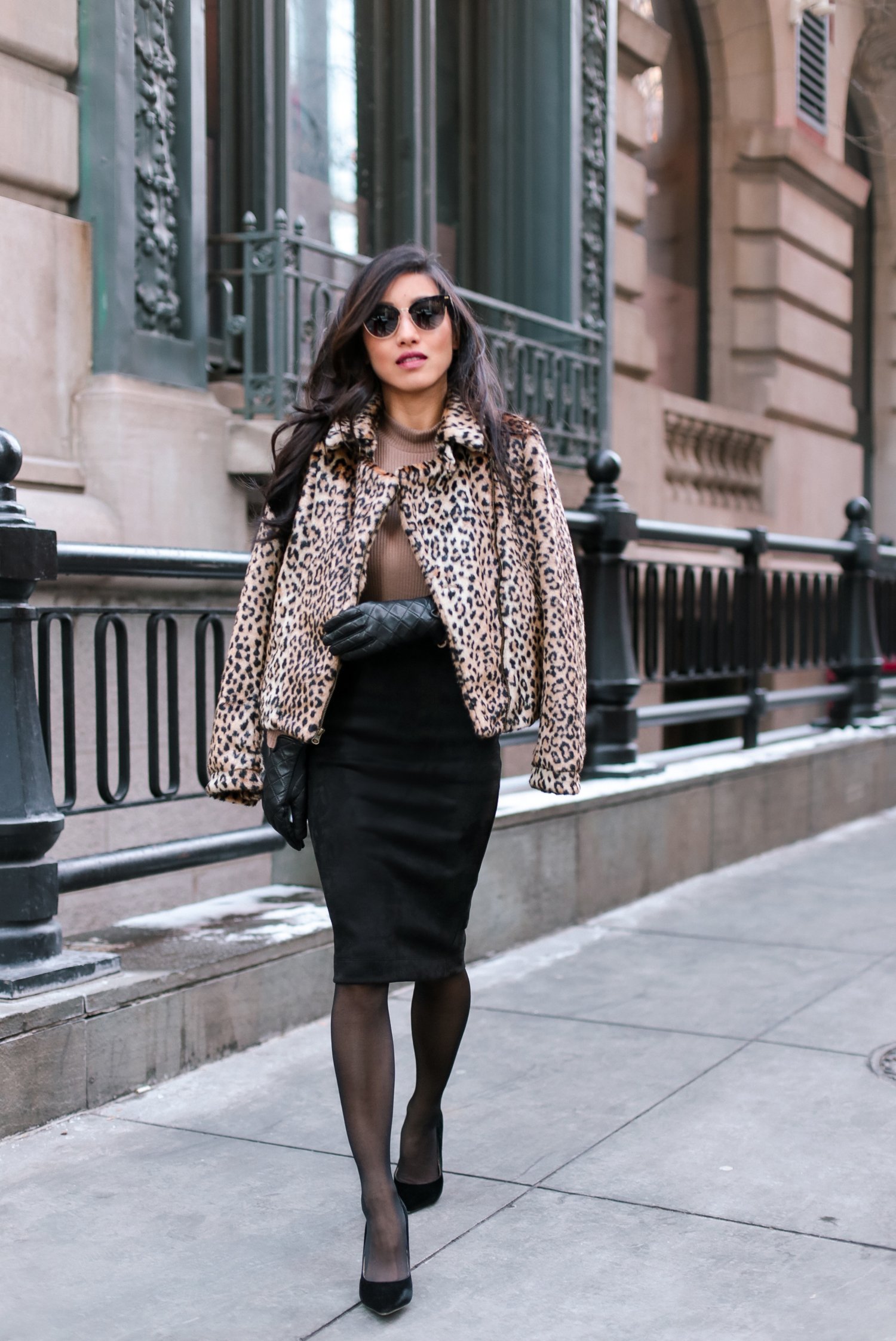 vintage retro inspired style cheetah faux fur jacket
