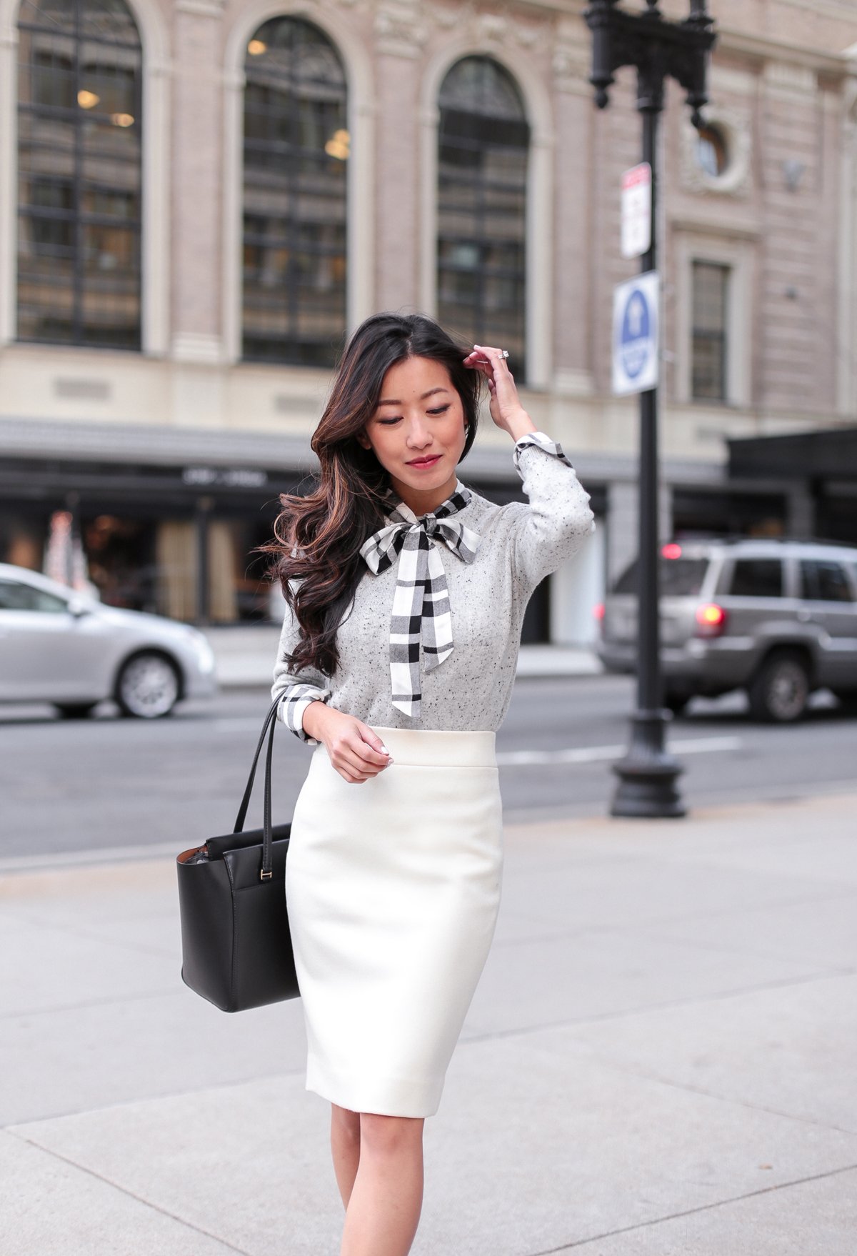 what to wear to work in the winter_wool pencil skirt