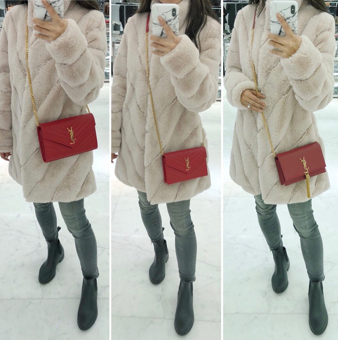 YSL saint laurent wallet on chain kate tassel bag review