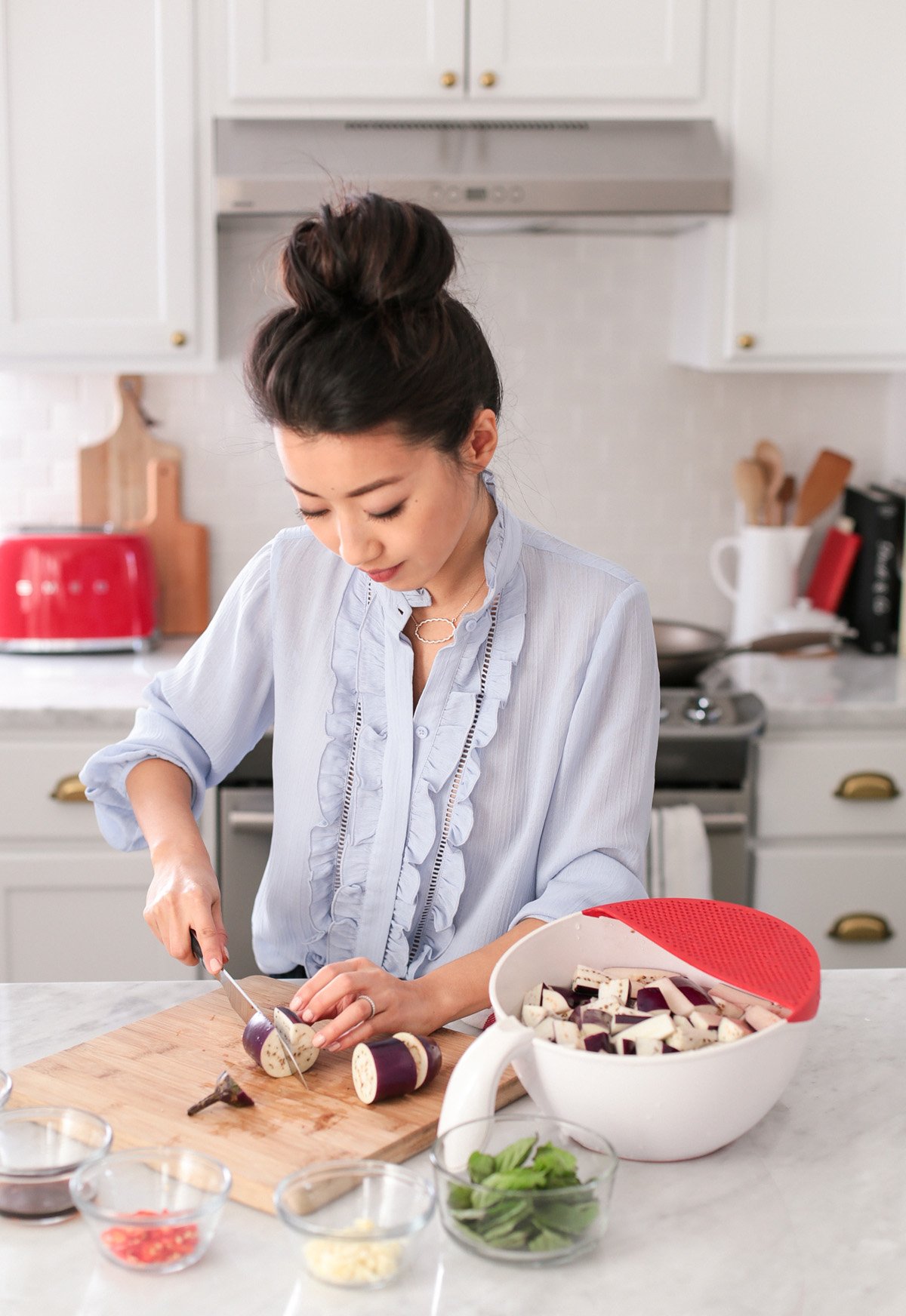 asian cooking and petite fashion blog ann taylor blouse