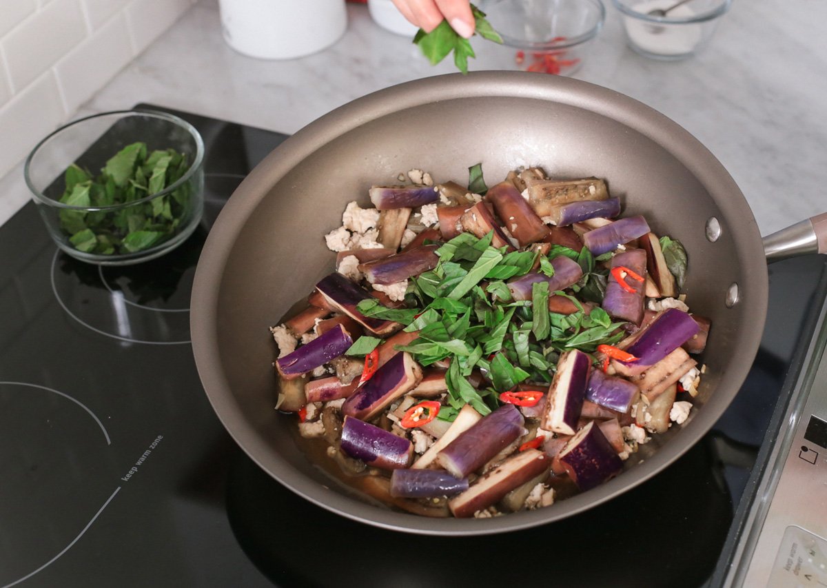 easy thai cooking asian eggplant basil recipe
