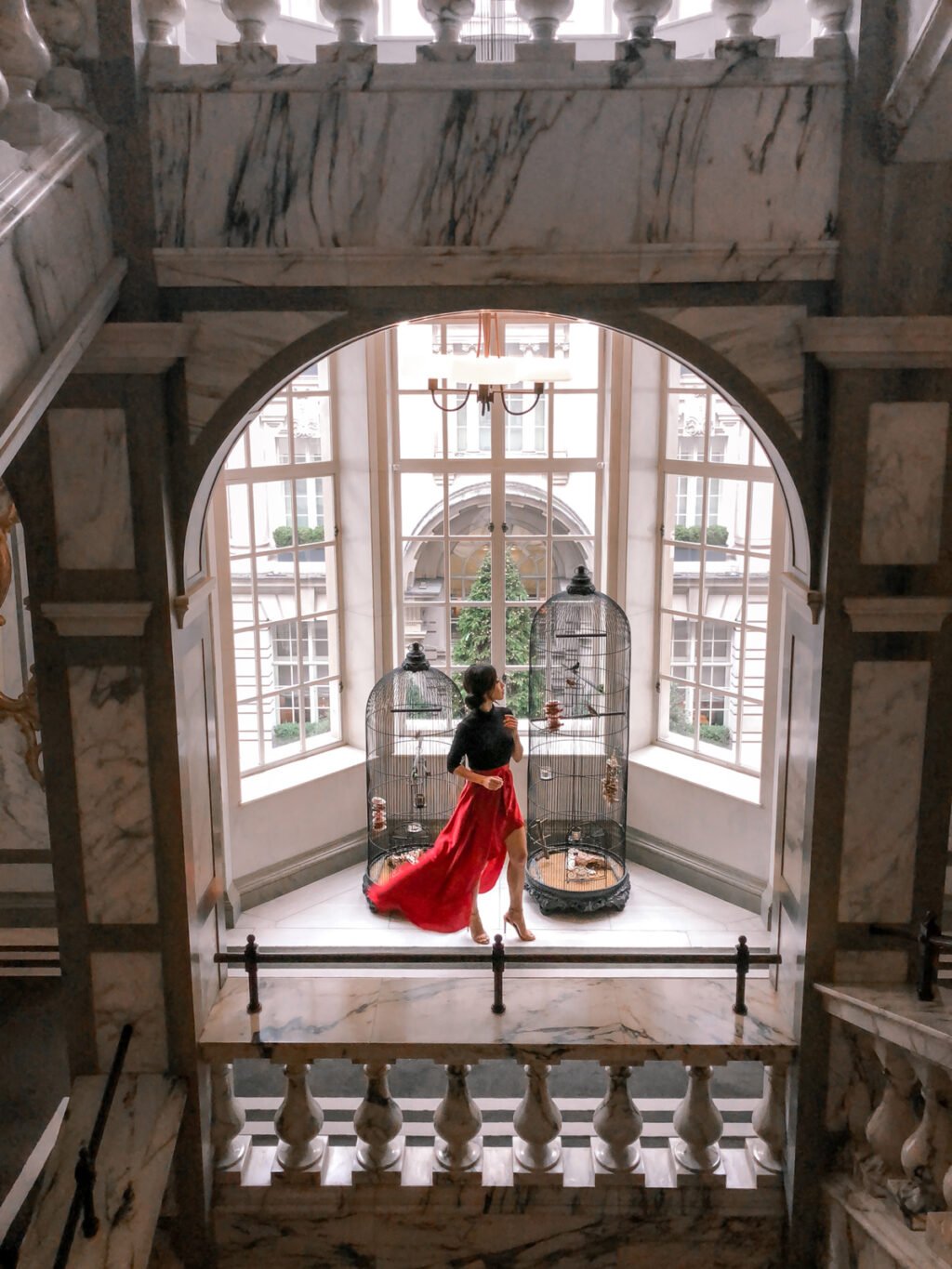 rosewood london hotel marble staircase
