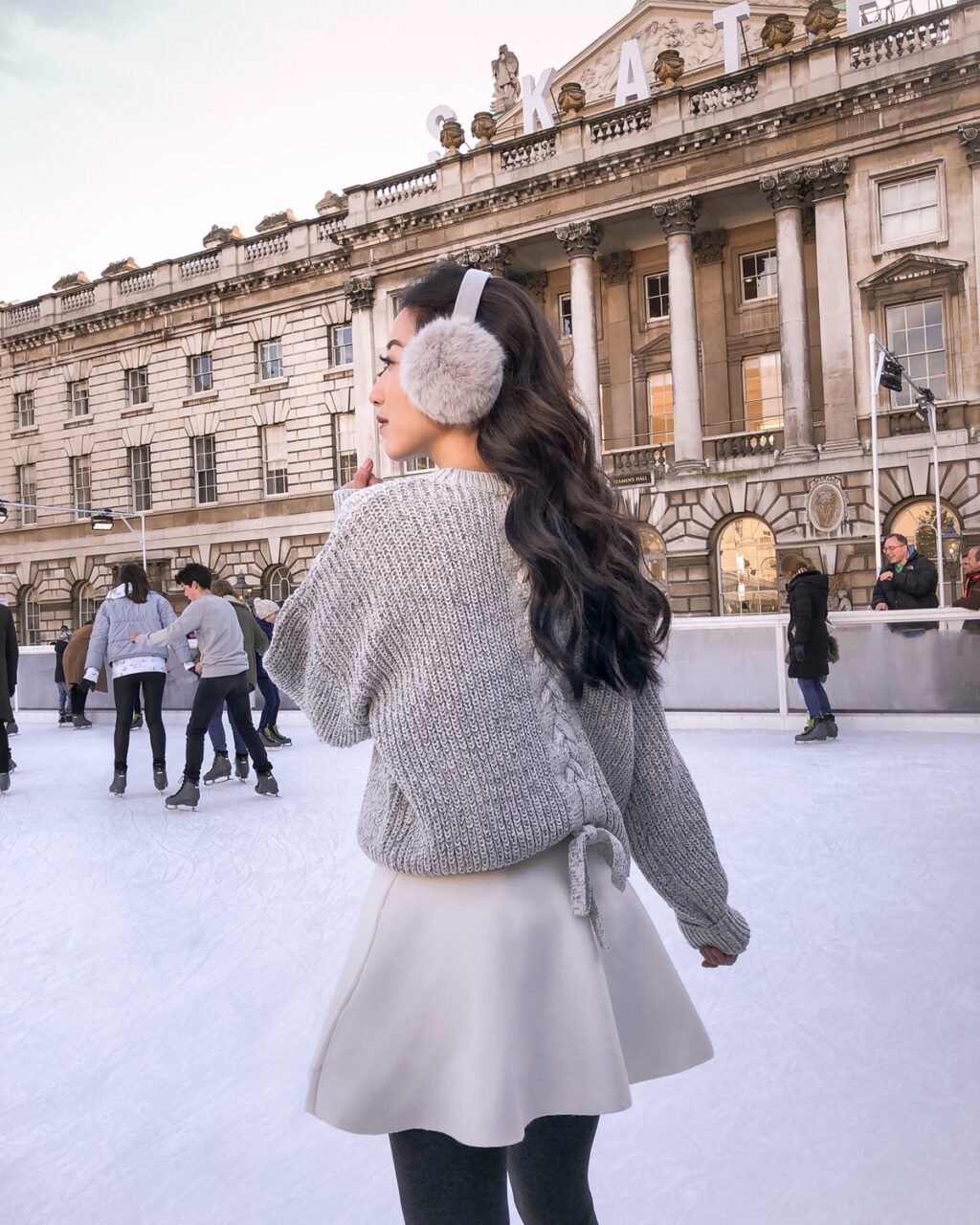 somerset house london ice skating outfit skirt
