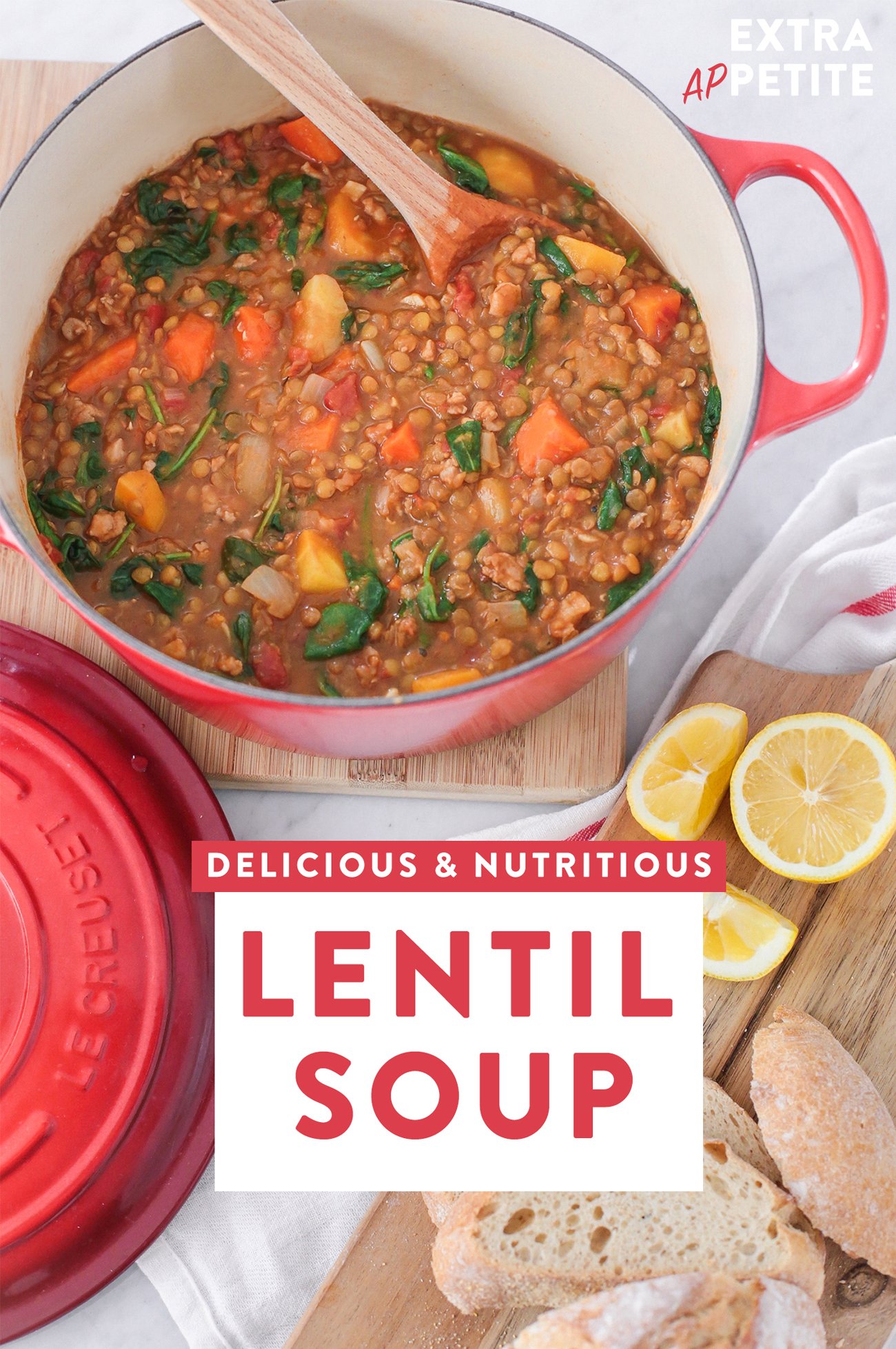 healthy lentil soup recipe weekday meal prep lunch ideas