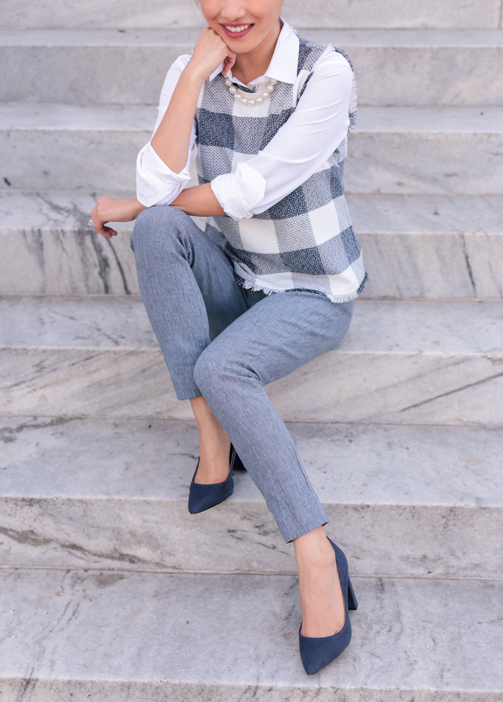 how to layer for work wear_petite fashion blog