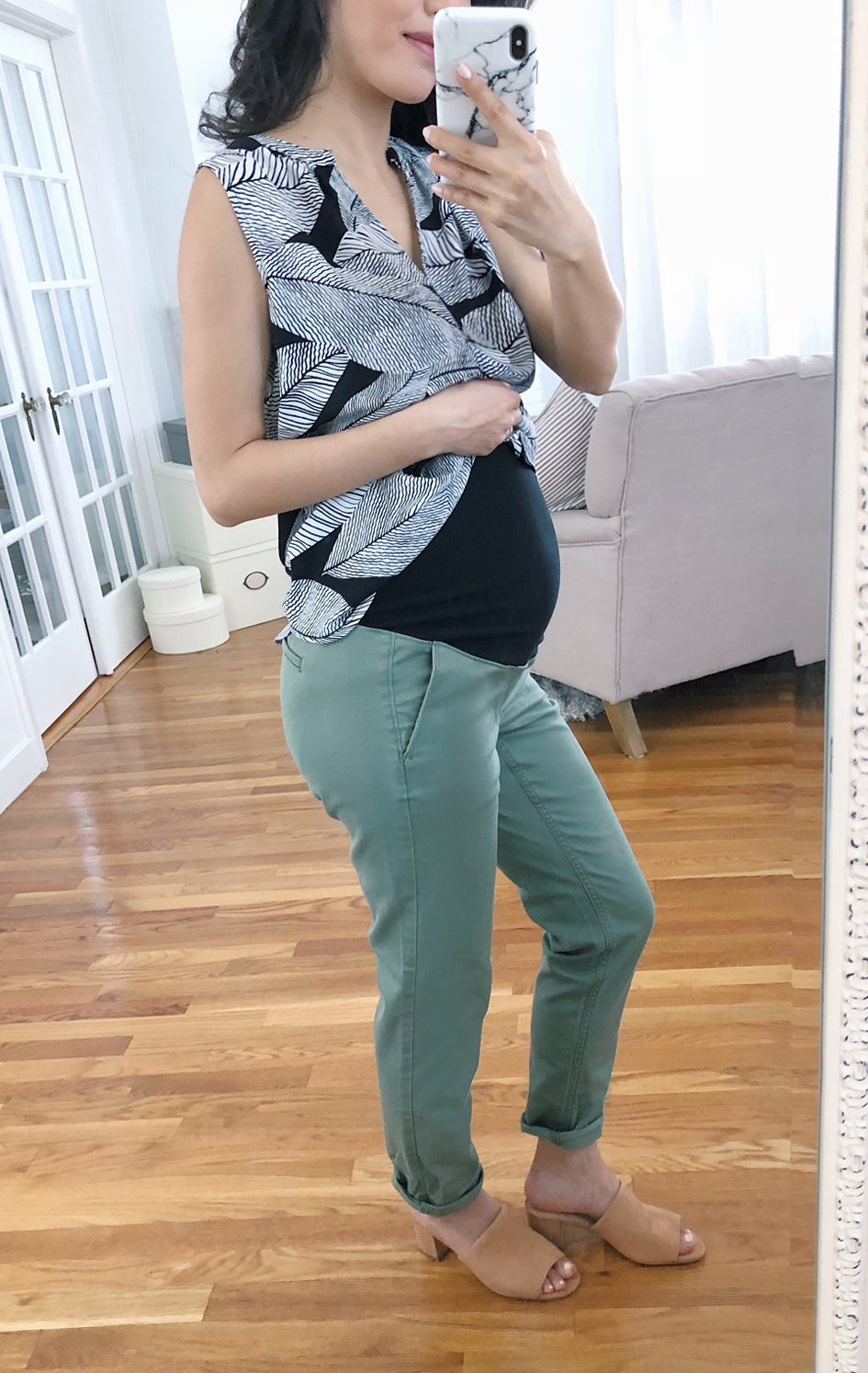 petite maternity casual pants review