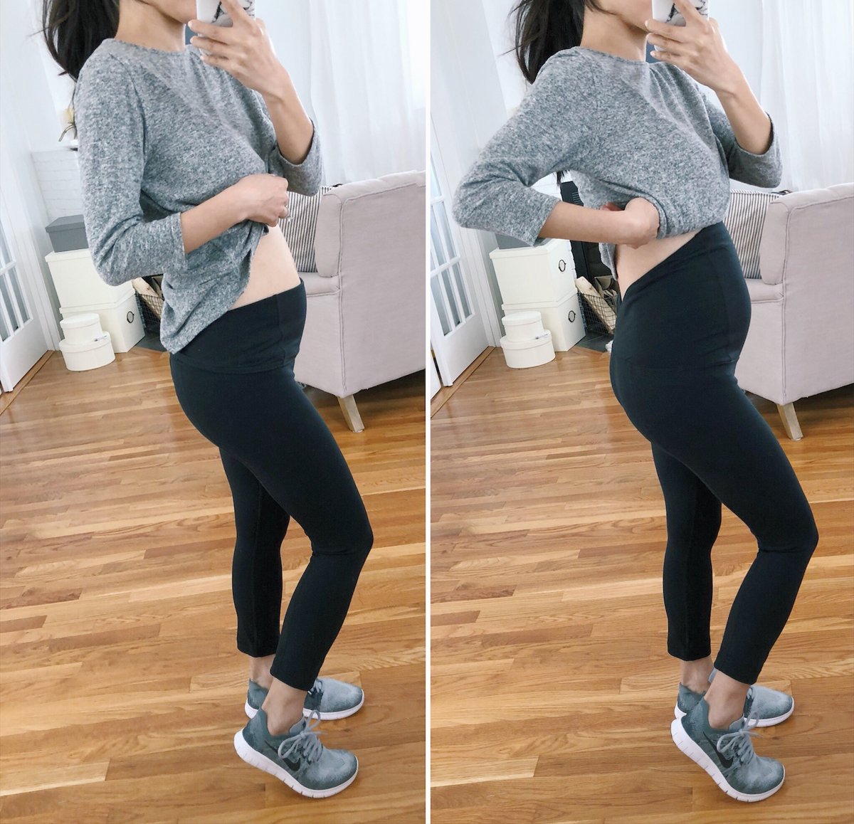 ingrid isabel maternity active leggings crop pants petite