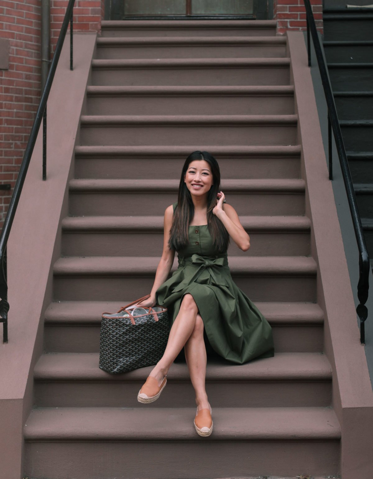 fall fashion olive green dress petite fashion blog