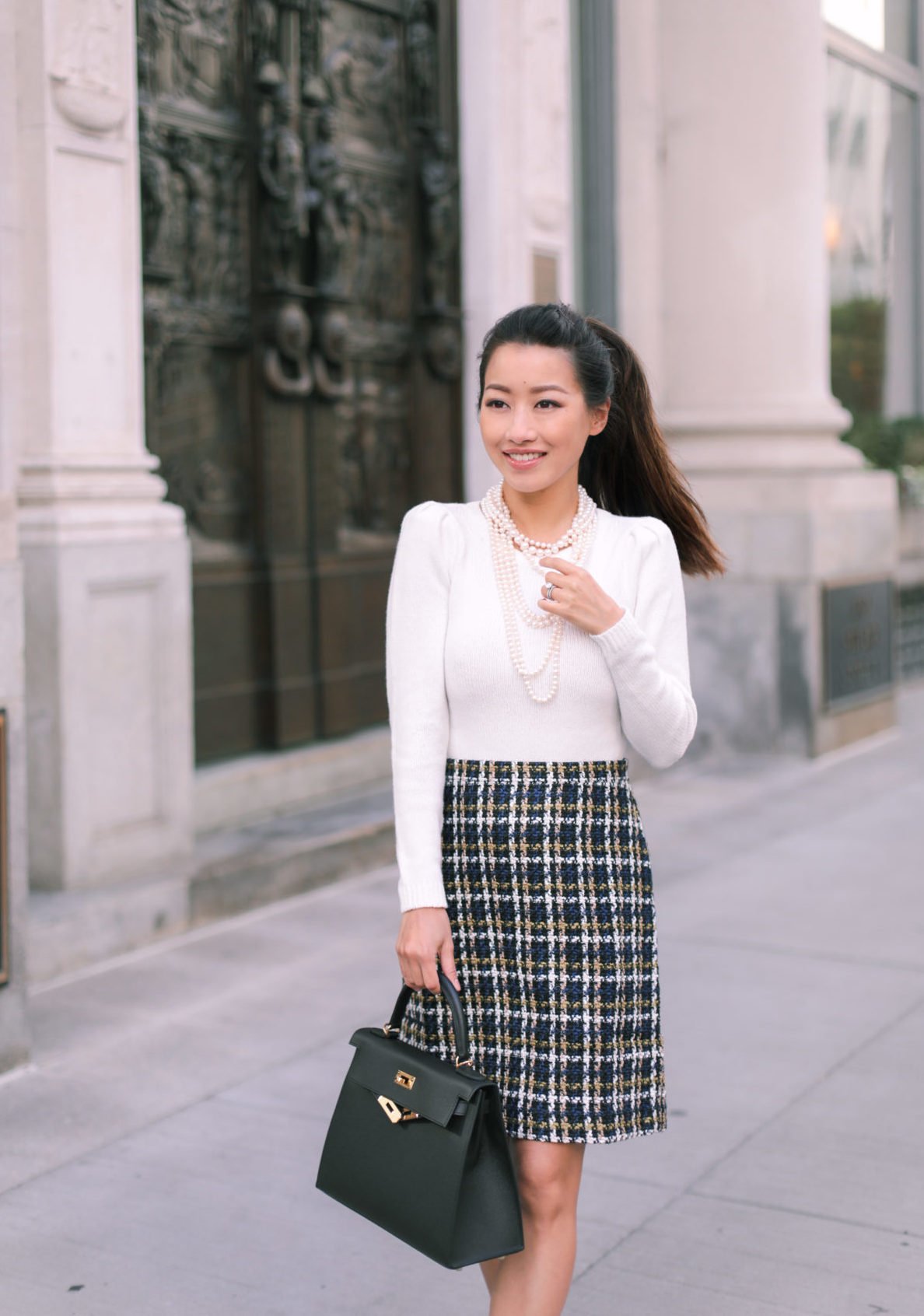 petite tweed skirt hermes kelly 28 purse black