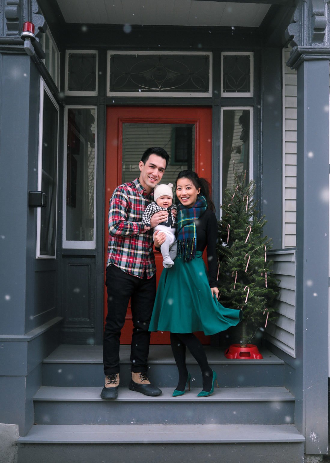 white christmas family pictures boston brookline