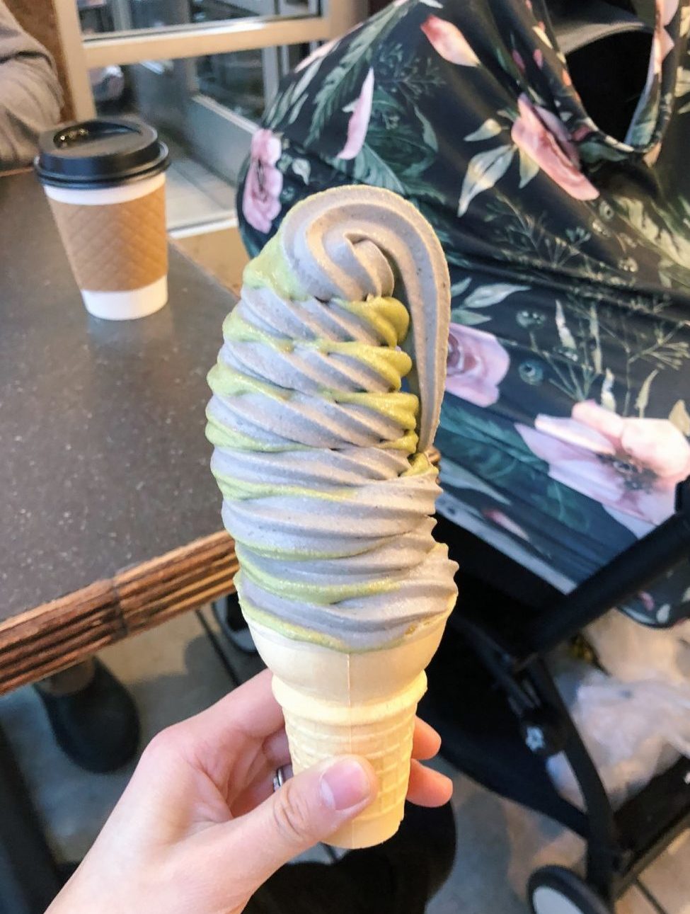 cafe zaiya black sesame matcha soft serve ice cream nyc eats
