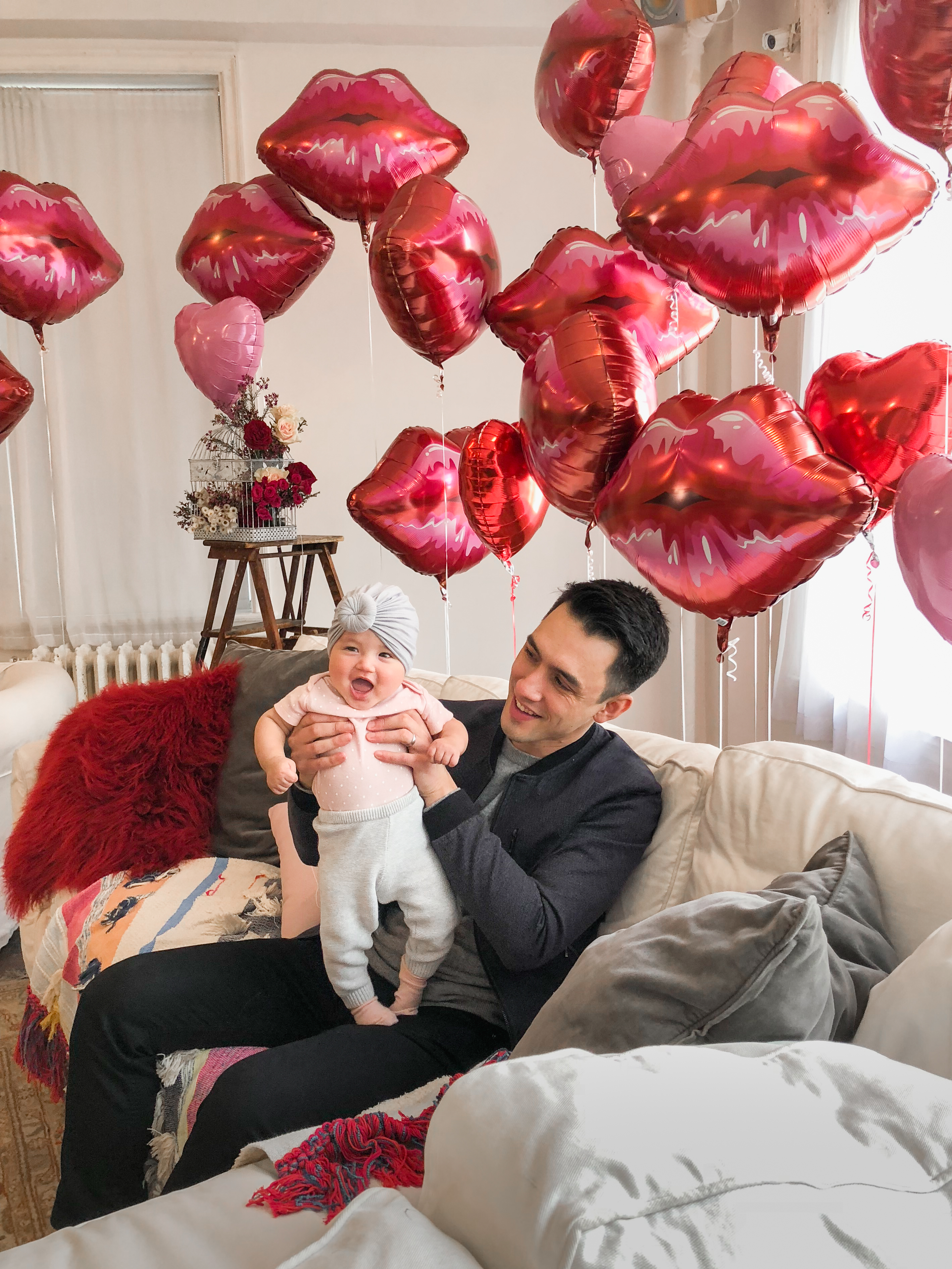 father daughter dad and baby photo