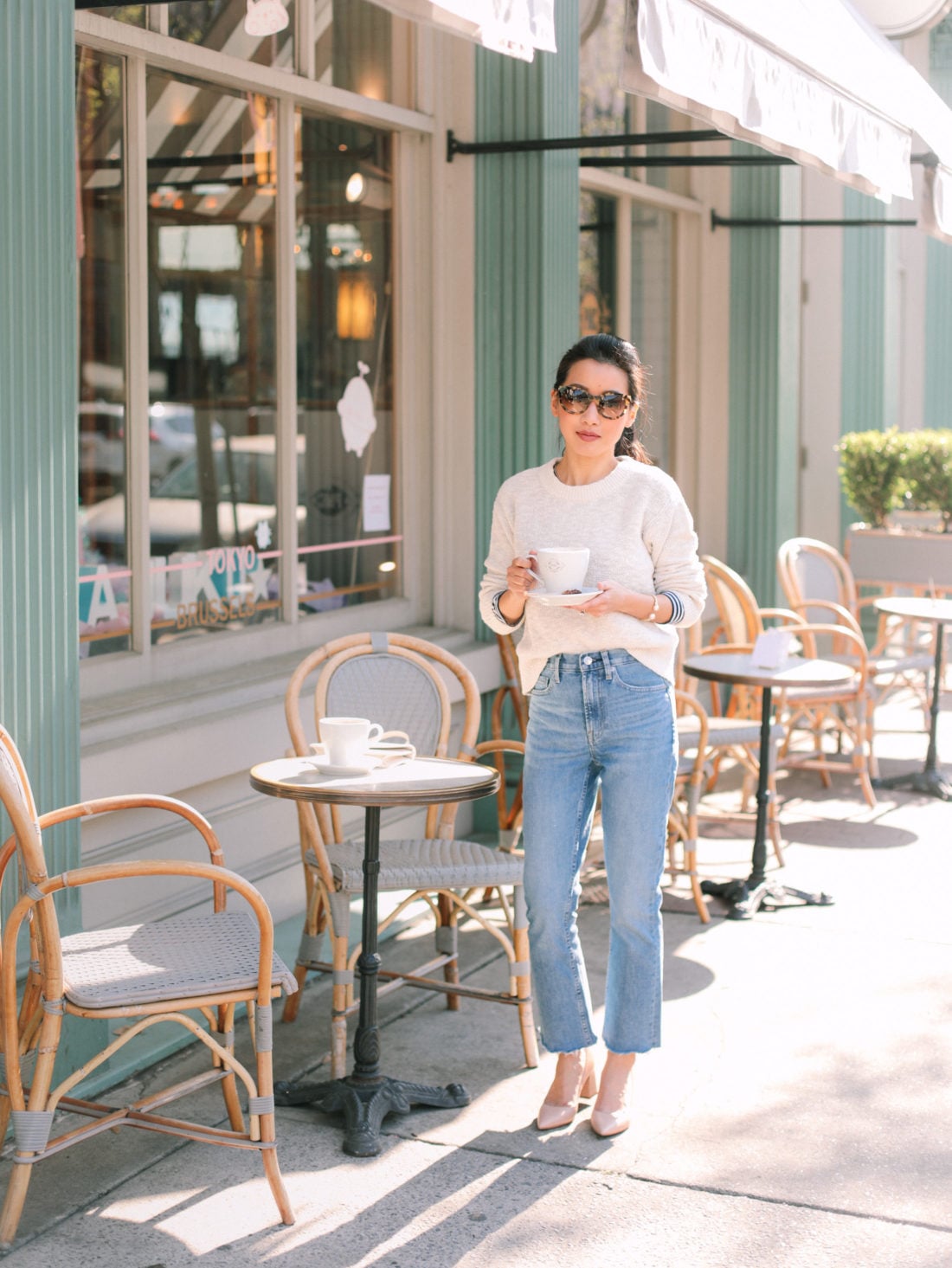 petite kick crop jeans everlane sweater review