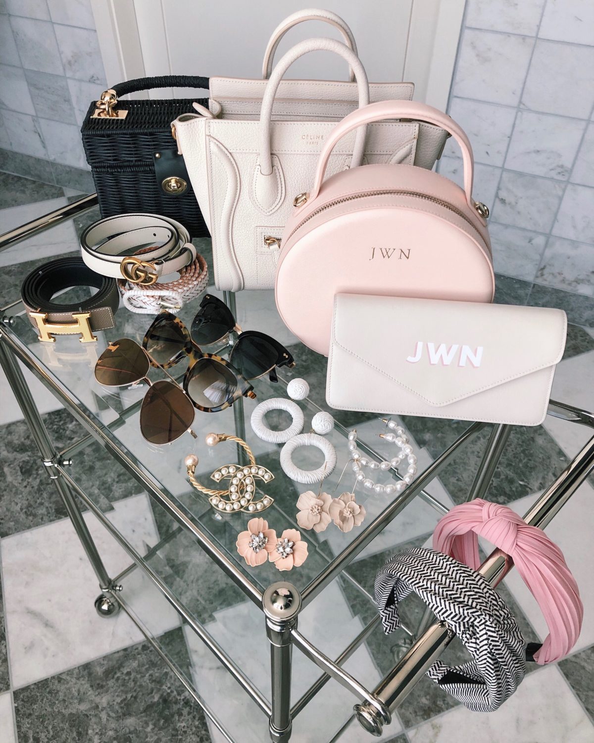 spring 2019 stylish accessories headband monogram purses