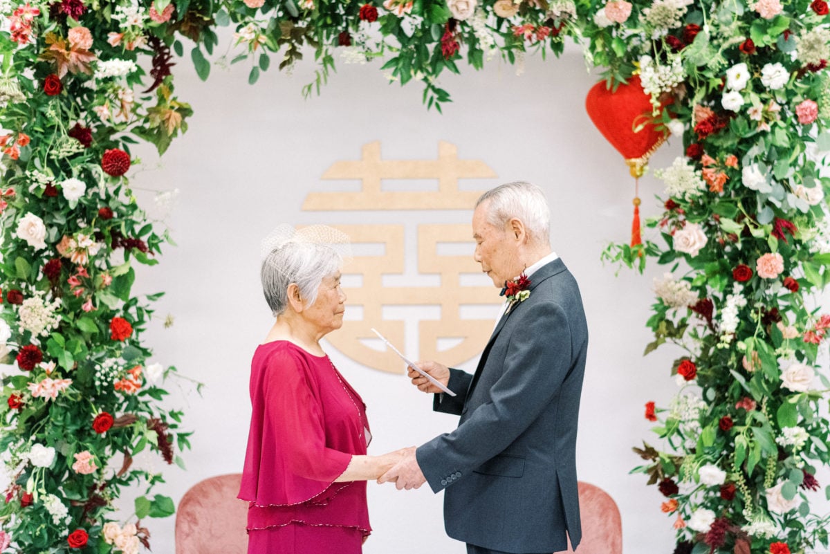 grandparents 60 wedding anniversary party exchange vows