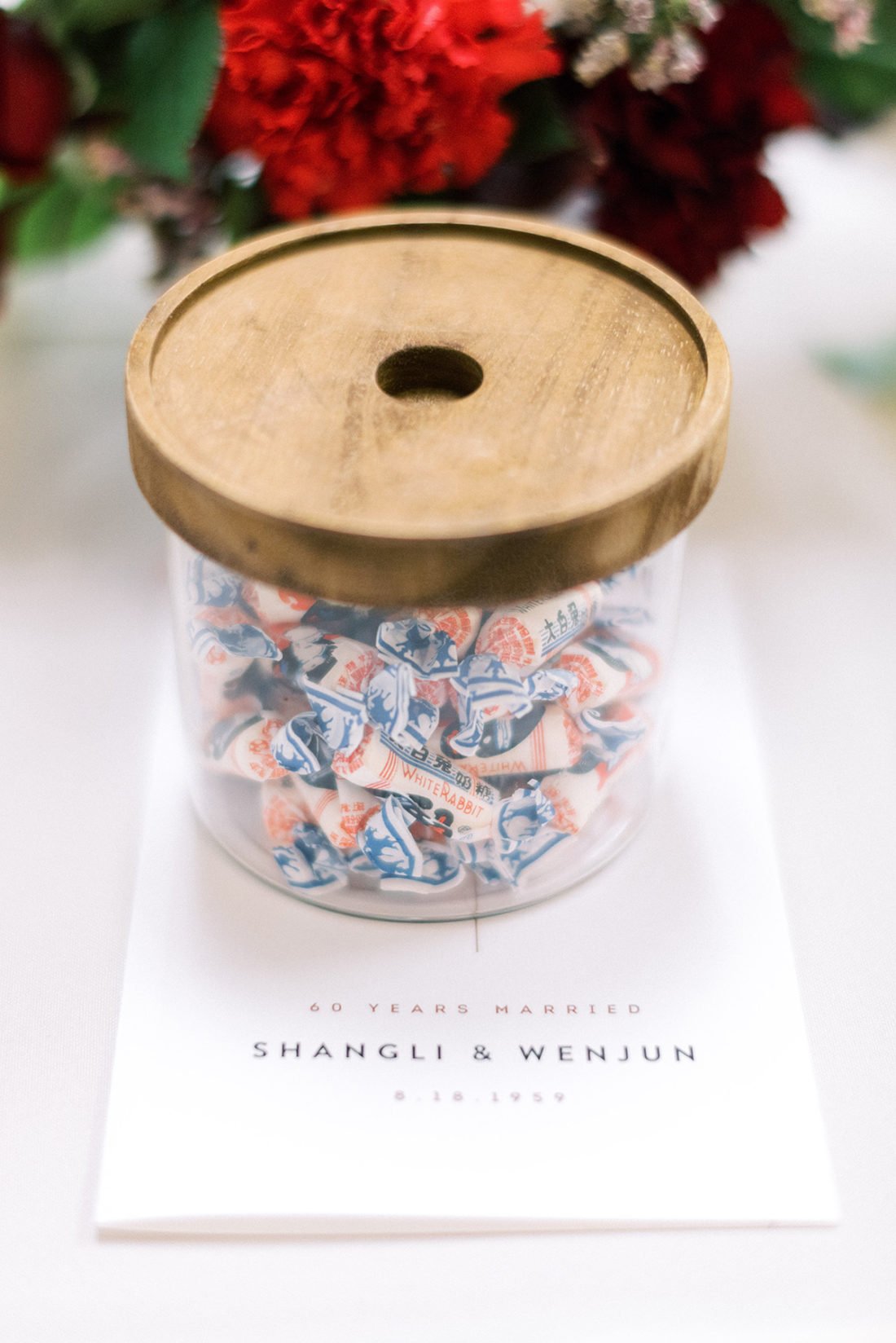 white rabbit candy chinese wedding party favors
